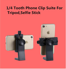 Phone Tripod Holder Mount Head 1/4" Screw Adapter Rotatable Digital Camera Bracket