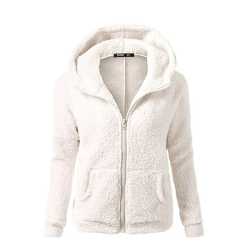Winter Warm Jacket Women hoodie Hoodie Casual Female Hoodies Sweater Zipper Coat