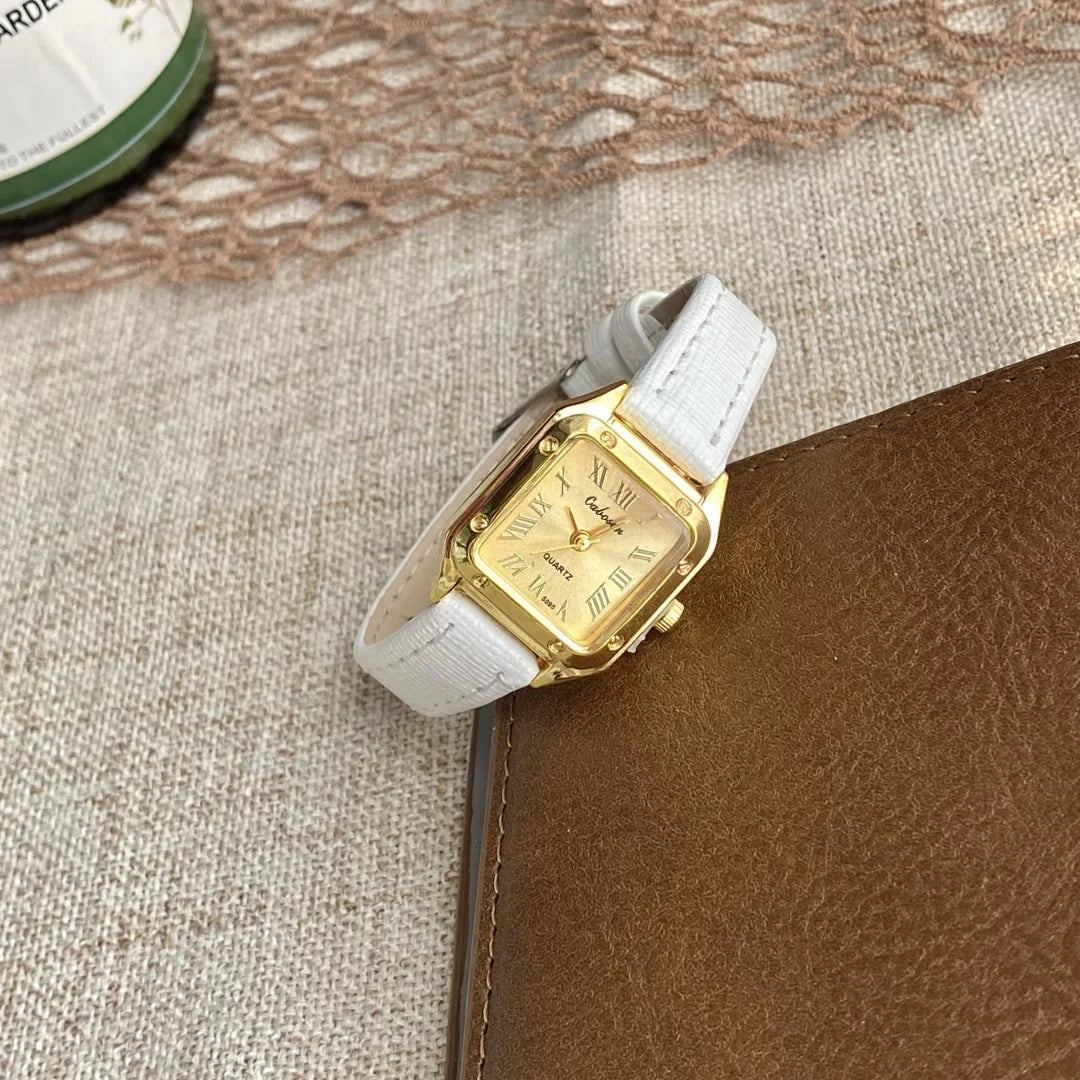 Women Watch Small Square Dial Thin Leather Strap Ladies Wristwatch Elegant Quartz Female Watches Casual reloj mujer