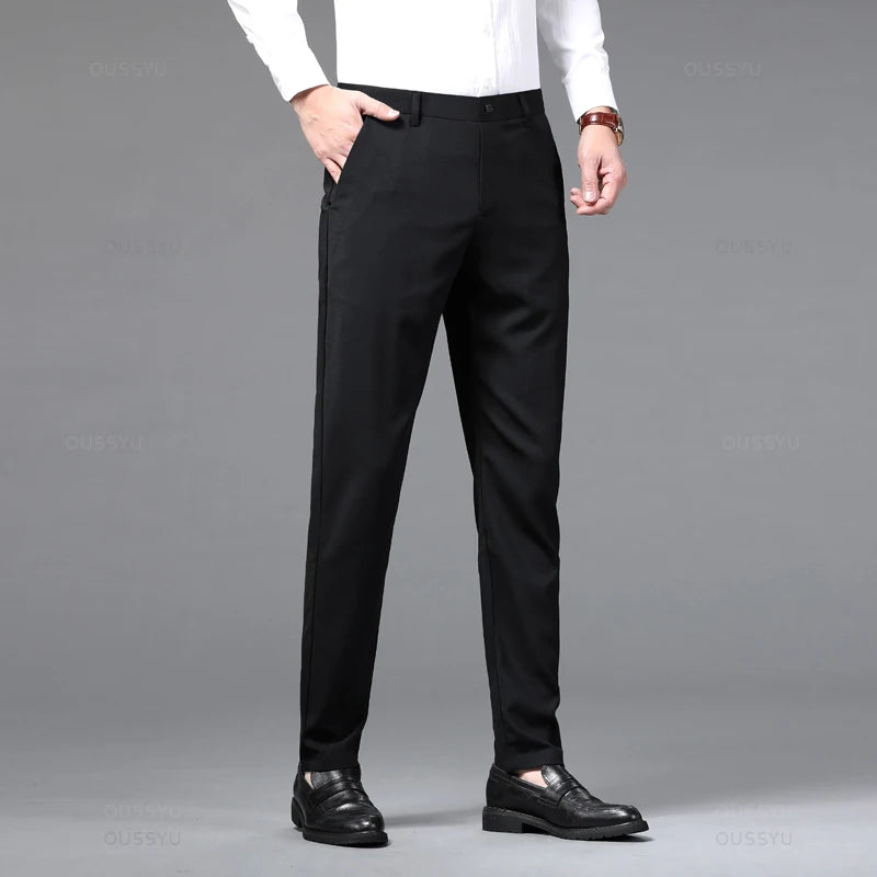 Brand Clothing Summer Soft Formal Suit Pants Men Business