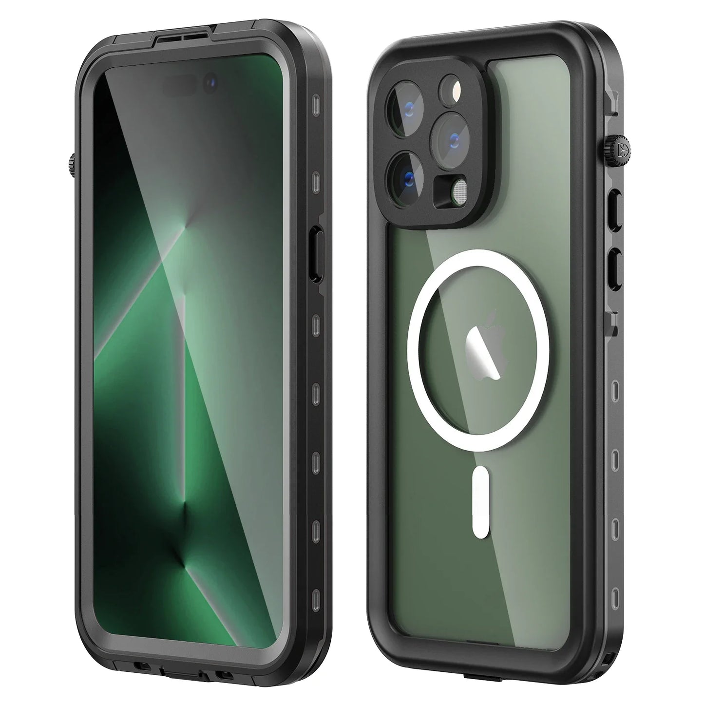 Magnetic shockproof dustproof IP68 professional waterproof phone case for iphone 16 pro max/15/14/13