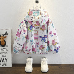 Boy Jacket Outerwear Graffiti Boys Coats Casual Style Kids Coat Spring Autumn Children's Clothing