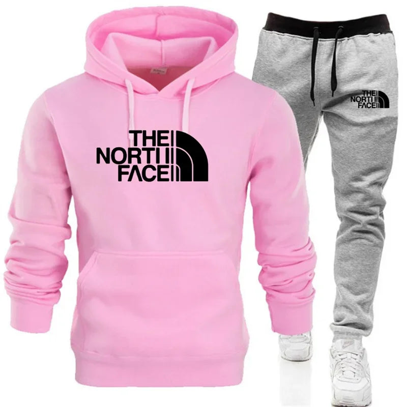 26 Men's Autumn_Winter Fashion Printed Casual Two Piece Hooded Sports Shirt and Pocket Pants Regular Fit Outdoor Sports Set