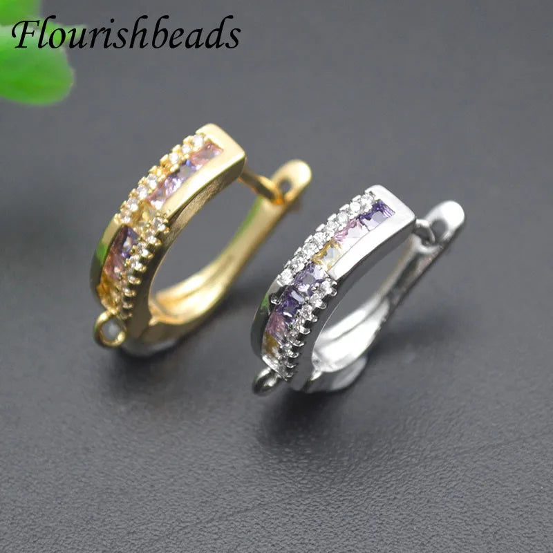 Nickle Free Anti-rust Gold Color Plain Metal Earring Hooks Jewelry Findings 50pc Per Lot