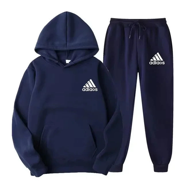 New hoodie set for both men and women, autumn and winter hooded, loose, fashionable, casual and sports pullover