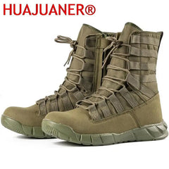 Military Tactical Combat Boots Men Outdoor Hiking Desert Army Boots Lightweight Breathable Male Ankle Boots Jungle Shoes