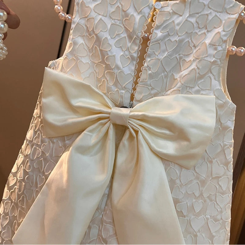 Toddler Baby Girls Classic Dresses Kids Heart Elegant Wedding Princess Party Dress