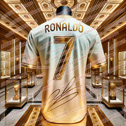 New Hot Selling Ronaldo Fashion Football Superstar Commemorative Collection Sports Jersey Daily Outdoor Breathable T-shirt