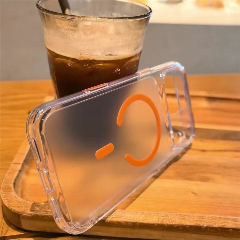 Matte Translucent PC+TPU Original Magsafe Case For iPhone 17Pro 17Air 17Pro Max Active Camera Button Wireless Charge Hard Cover