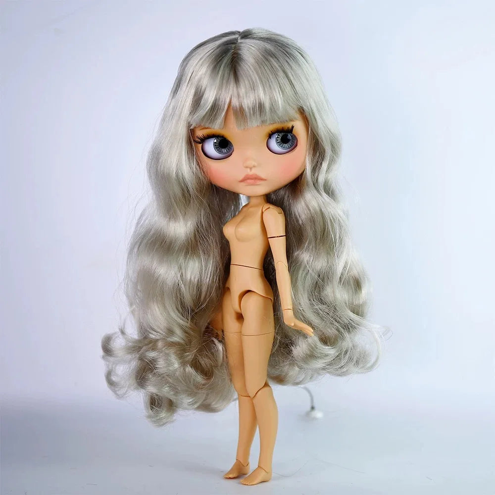 ICY DBS Blyth Doll Tan Skin Matte Face Glossy Face Pouting Lips 30CM BJD 19 Joints Body Doll DIY Make Up Costume Doll Gift Toy