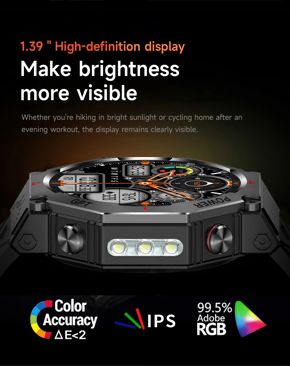 2025 New T-Rex 3 Ultra GPS Smart Watch Men 10ATM IP68 Waterproof Built-in Dual-band GNSS Compass Military Sport Smart Watch