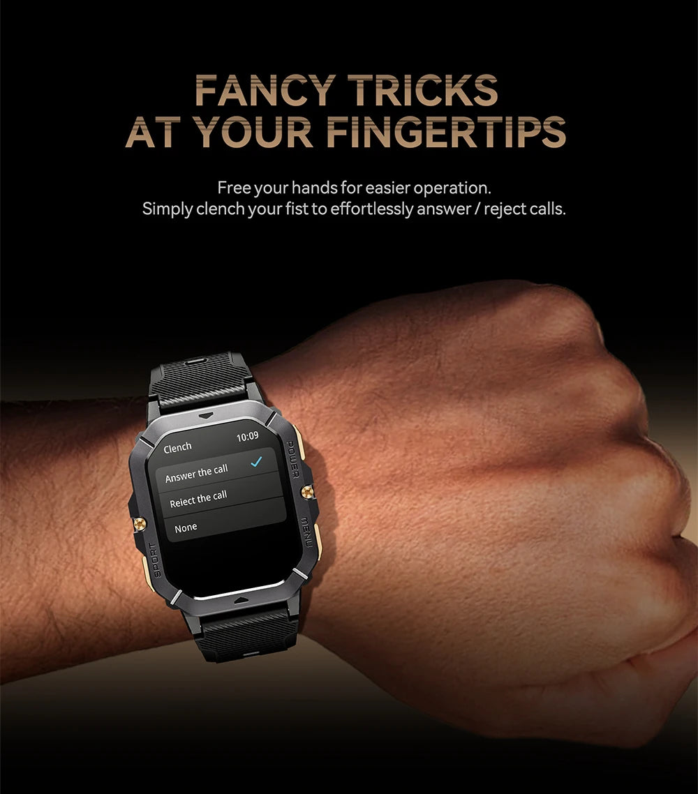 CUBOT C28 Waterproof Smart Watch Men 2.02 Inch Fitness Tracker Sport Wrist Smartwatch For Android IOS Bluetooth Call