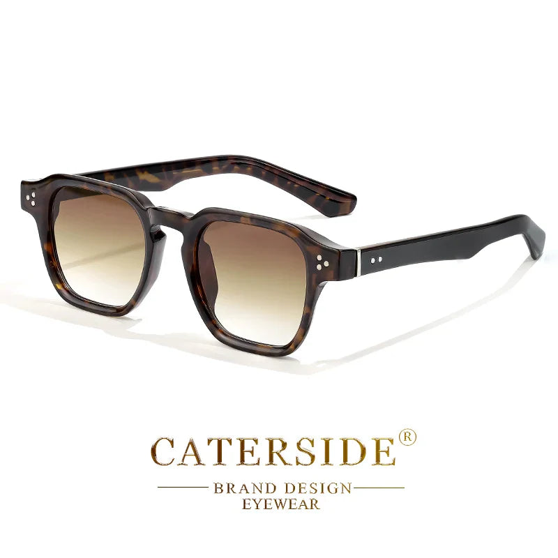 CATERSIDE Square Fashion Sunglasses Men Core Insert Temple Luxury Brand Sun Glasses Women Travel Beach Party Festival Gifts