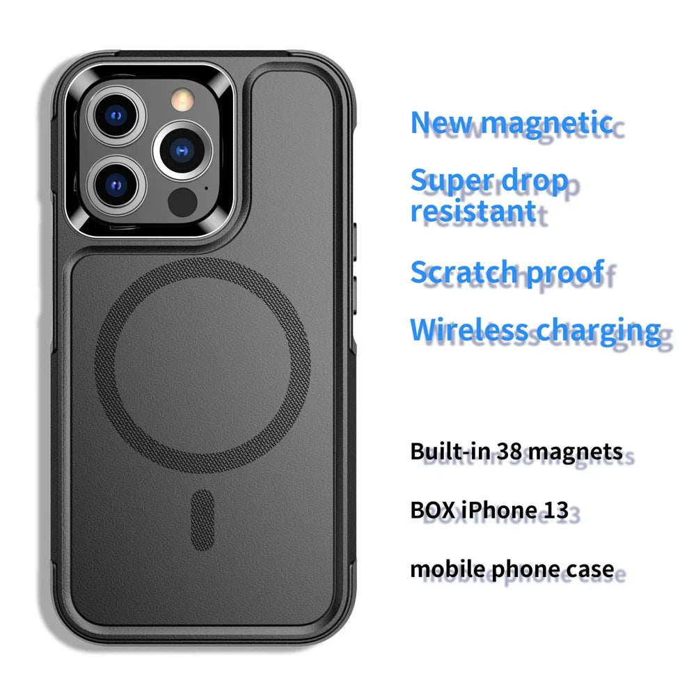 Magnetic Case for iPhone 16 15 14 Pro Max Plus 13 mini 12 for MagSafe Military Grade Drop Protective Tough Shockproof Case