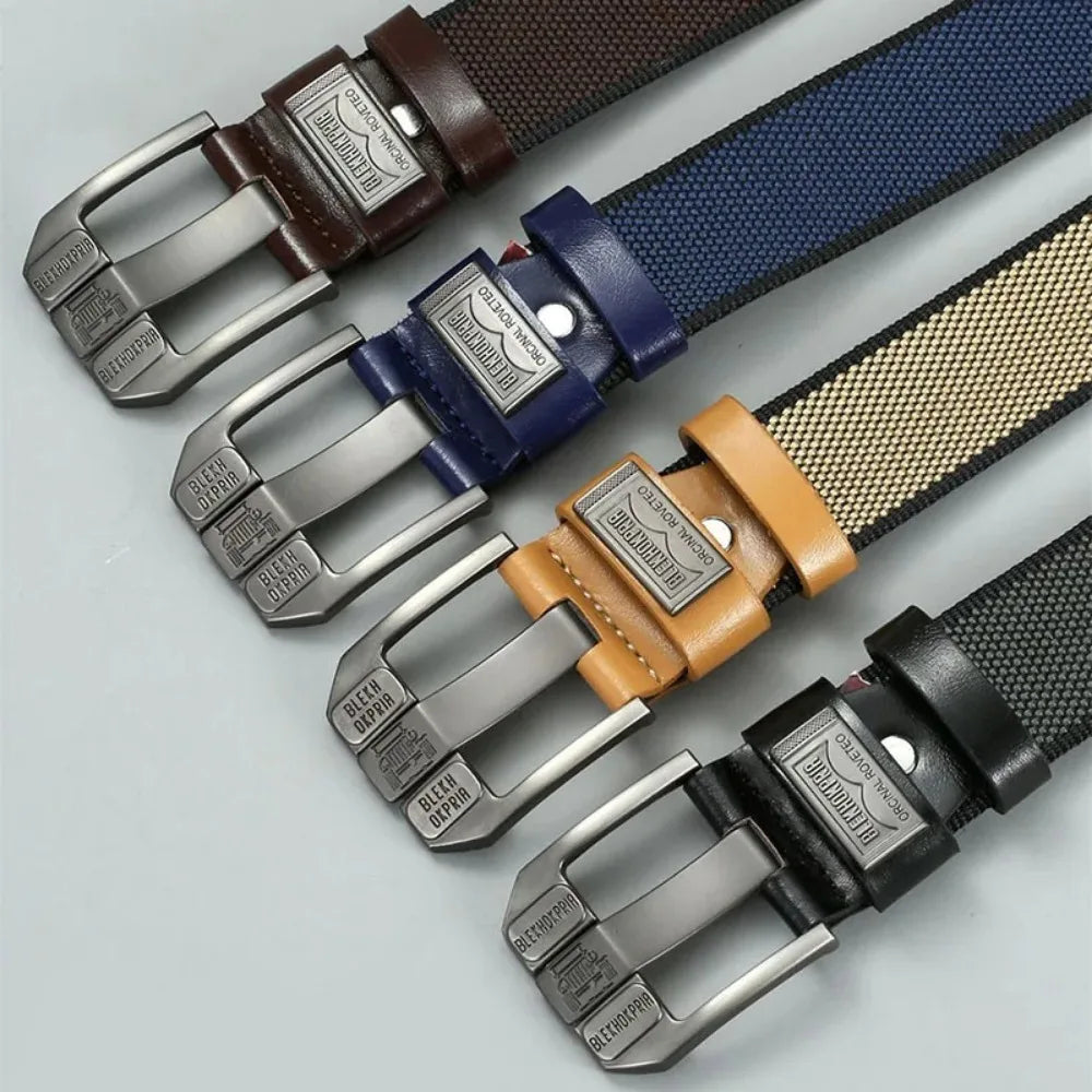 Retro Men's Women's Waistband Belt High Quality Pin Buckle Youth Overalls Outdoor Canvas Waistband Decorative Belt for Jeans