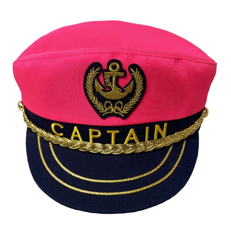 Men Women Baseball Caps Adult Adjustable Captain Costume Admiral Hat Y2K Cosplay Sailor Pilot Hat For Costume Party Performance