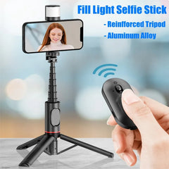 Portable Wireless Bluetooth Phone Telescopic Selfie Stick Tripod