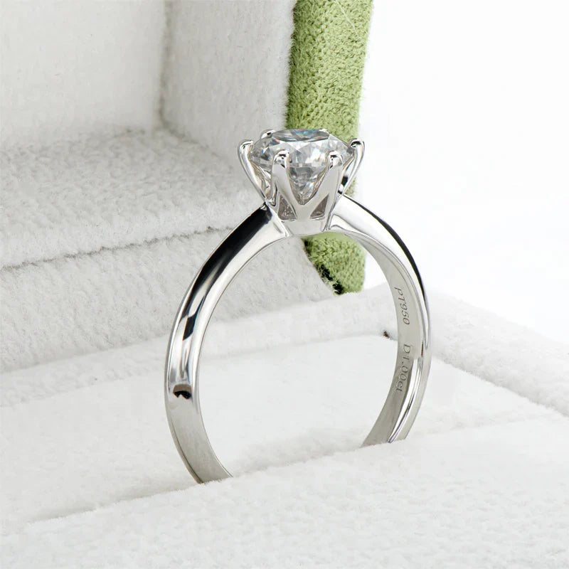 OXTAO 0.5/1/2/3 Carat  Moissanite Solitaire Rings Certified for Women 925 Silver Sparkling Lab Diamond Engagement Rings Jewelry