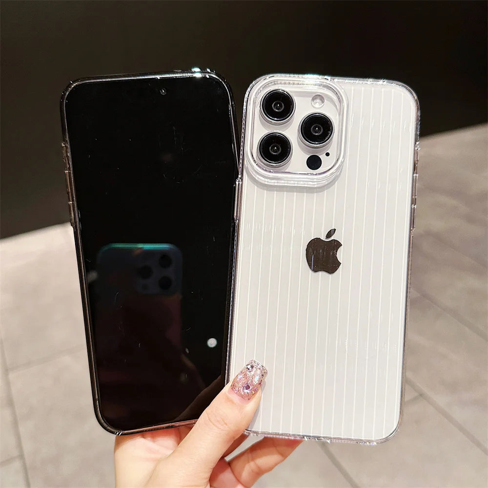 Transparent Phone Case For iPhone 12 13 14 15 16 Pro Max Plus Shockproof Clear Bumper for iphone 16promax Cases Cover
