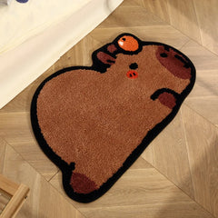 Tufting Capybara Bathroom Mat Cartoon Bedroom Rug Living Room Carpet Soft Bedside
