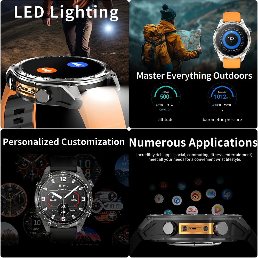 2025New Built-in GPS Offline Map Position Smart Watch Men 4GB Memory 3ATM Waterproof MP3/4 Compass BT Call Swim Sport Bracelets