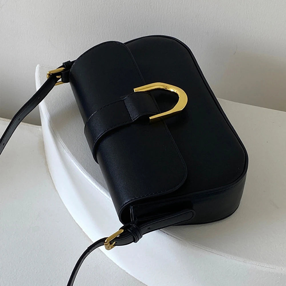 Women Buckle Hobo Bag Strap Adjustable Patent Leather Shoulder Bag Casual