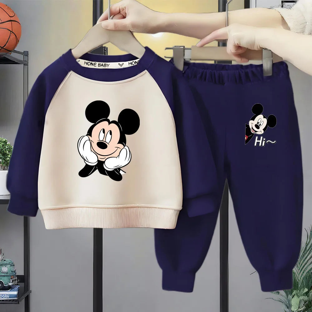 Boys O Neck Spliced Long Sleeve Hoodies Sets Spring/autumn Children Clothing Set