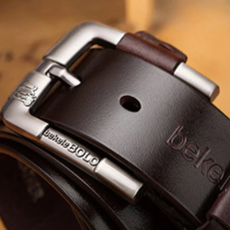 Men's Belt New Fashionable Men's Luxury Designer Belt 3.8cm Cowhide Belt Pin Buckle Men's Genuine Leather Belt 105-125cm