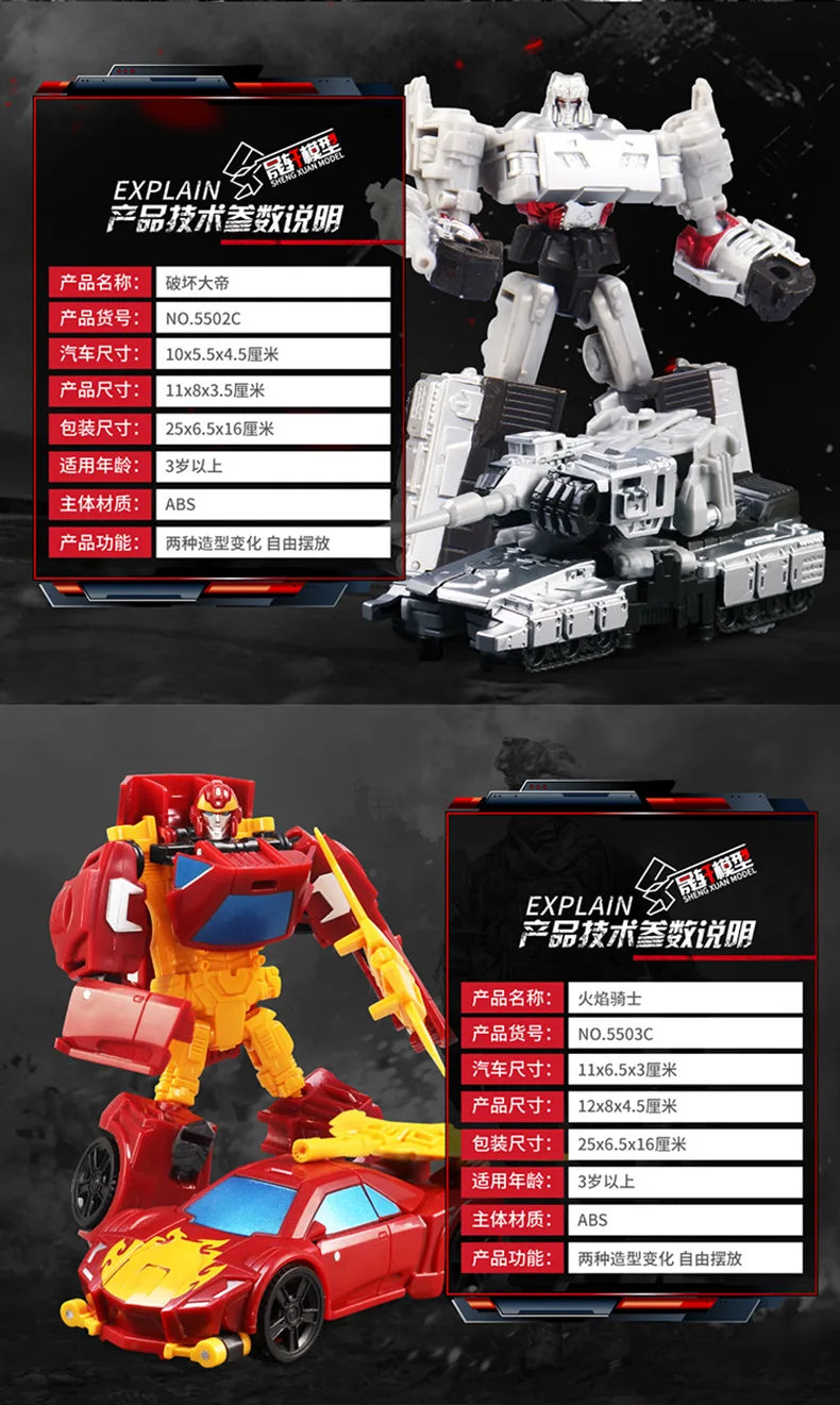 13CM Transformation Robot Cars Model Toys Kid Classic Robot Car Toys Action & Toy Figures Plastic Education Kids Toys