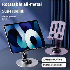 Metal Aluminum Alloy Phone Holder Foldable 360° Rotation Adjustable Table Phone