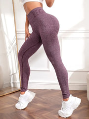 Letter Honey Peach Hip Yoga Pants High Waist Lift Hip Tight Fitness Leggings