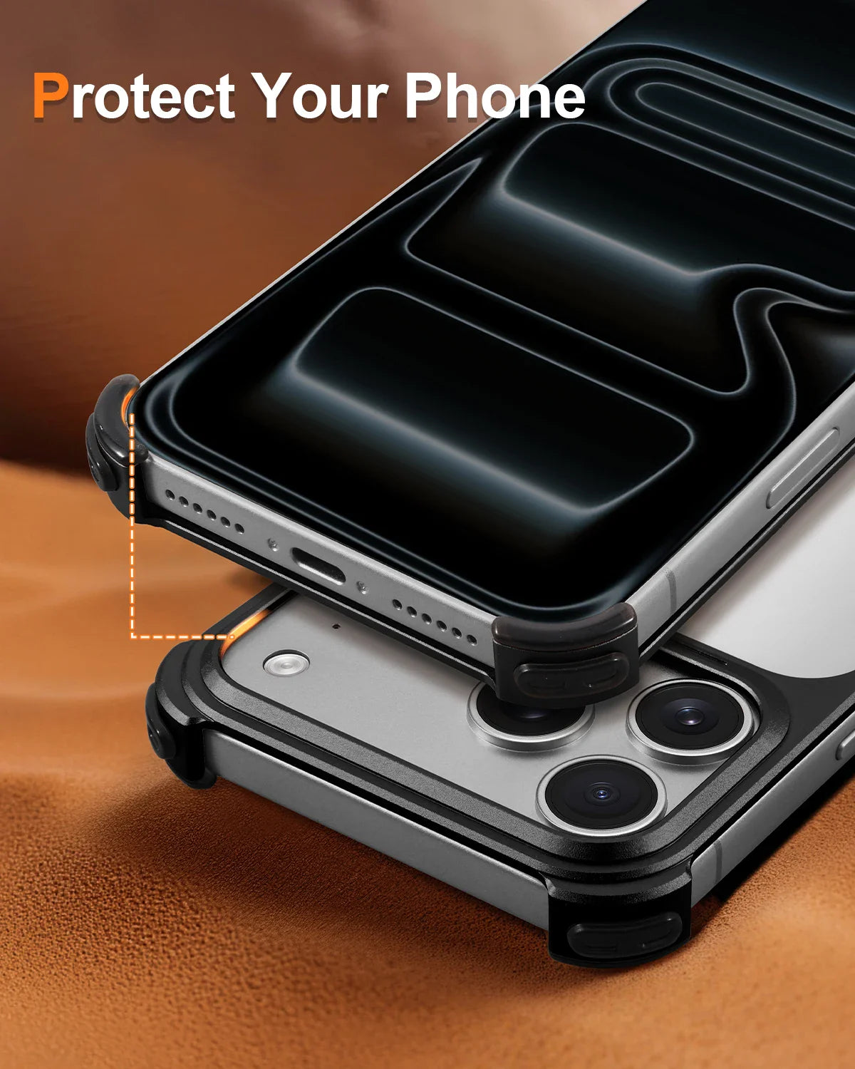 Oatsbasf Metal Phone Case for iPhone 17 Pro Max /17Pro No Back Design Protective Cover Shockproof Bumper Compatible With MagSafe