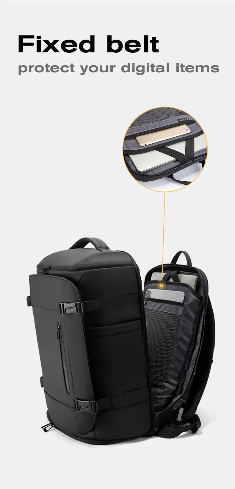 BANGE Multi New Men Backpack Sports Travel Business Large Capacity Dry and Wet Separation Outdoor Hiking with Shoe Compartments