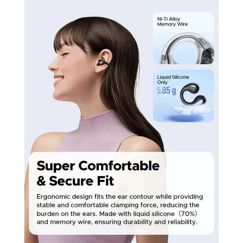 2026 Wireless Headset Bluetooth 5.4 Earplug Earphone PearlClip Pro Supports AI ENC clear Call Multipoint Connection And IPX5.