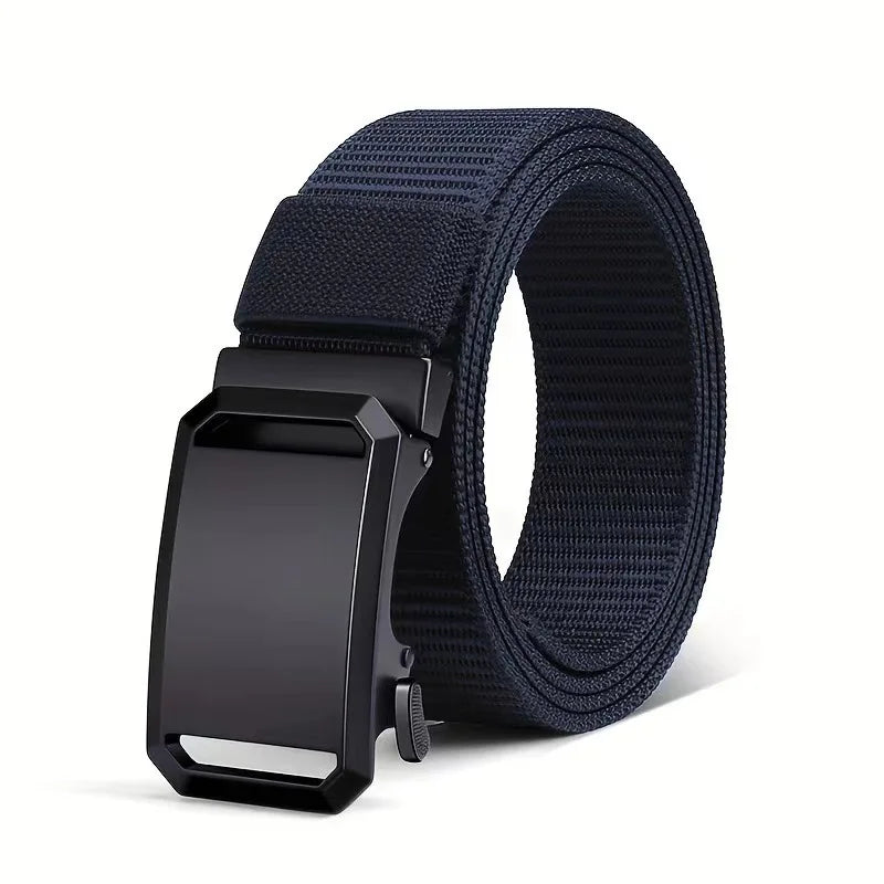 Tactical Belt For Men Canvas Automatic Buckle Belt Man Durable Casual Outdoor Hunting Adventures Training Pants Waist Belt Golf