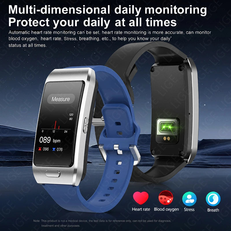 LIGE Sports Smart Watch with Earbuds Answer Make Calls 2 in 1 Bluetooth Music Watch GPS Track Fitness Smart Band for Women Men