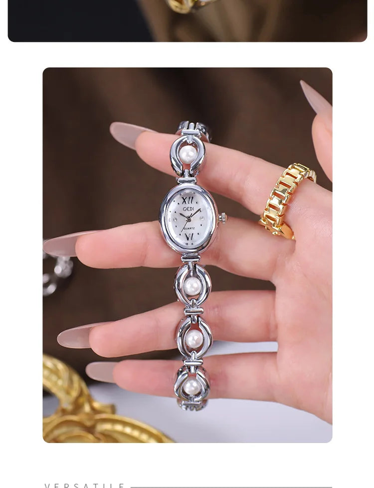 Ladies Watch Light Luxury Brand National Style Zulu Green Bracelet Advanced Bead Waterproof Women Fashion Quartz Wristwatches