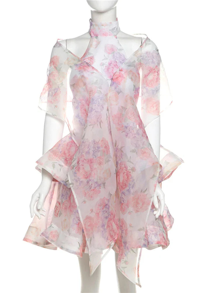 Sisterlinda Autumn Release Junior Above Knee Mini Sexy High Street Dress Girl Slim Fit Printing Backless Fashion Robe K24D61176