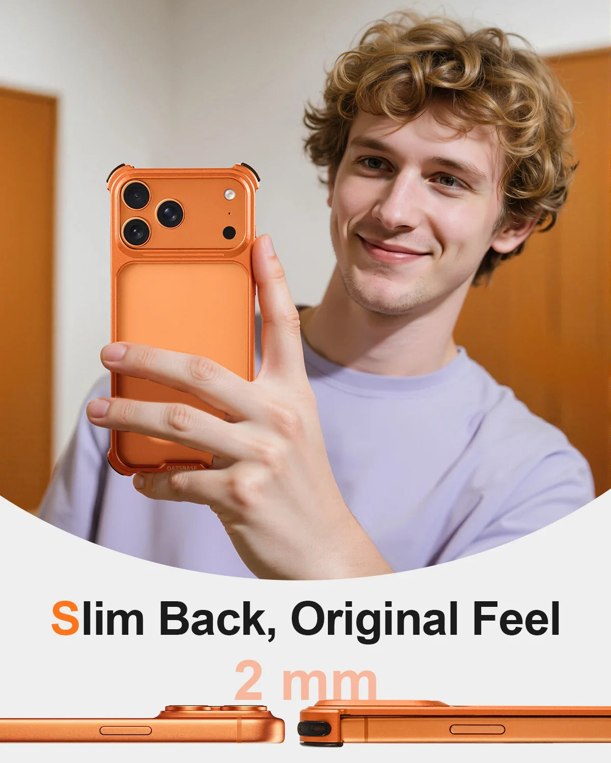 Oatsbasf Metal Phone Case for iPhone 17 Pro Max /17Pro No Back Design Protective Cover Shockproof Bumper Compatible With MagSafe