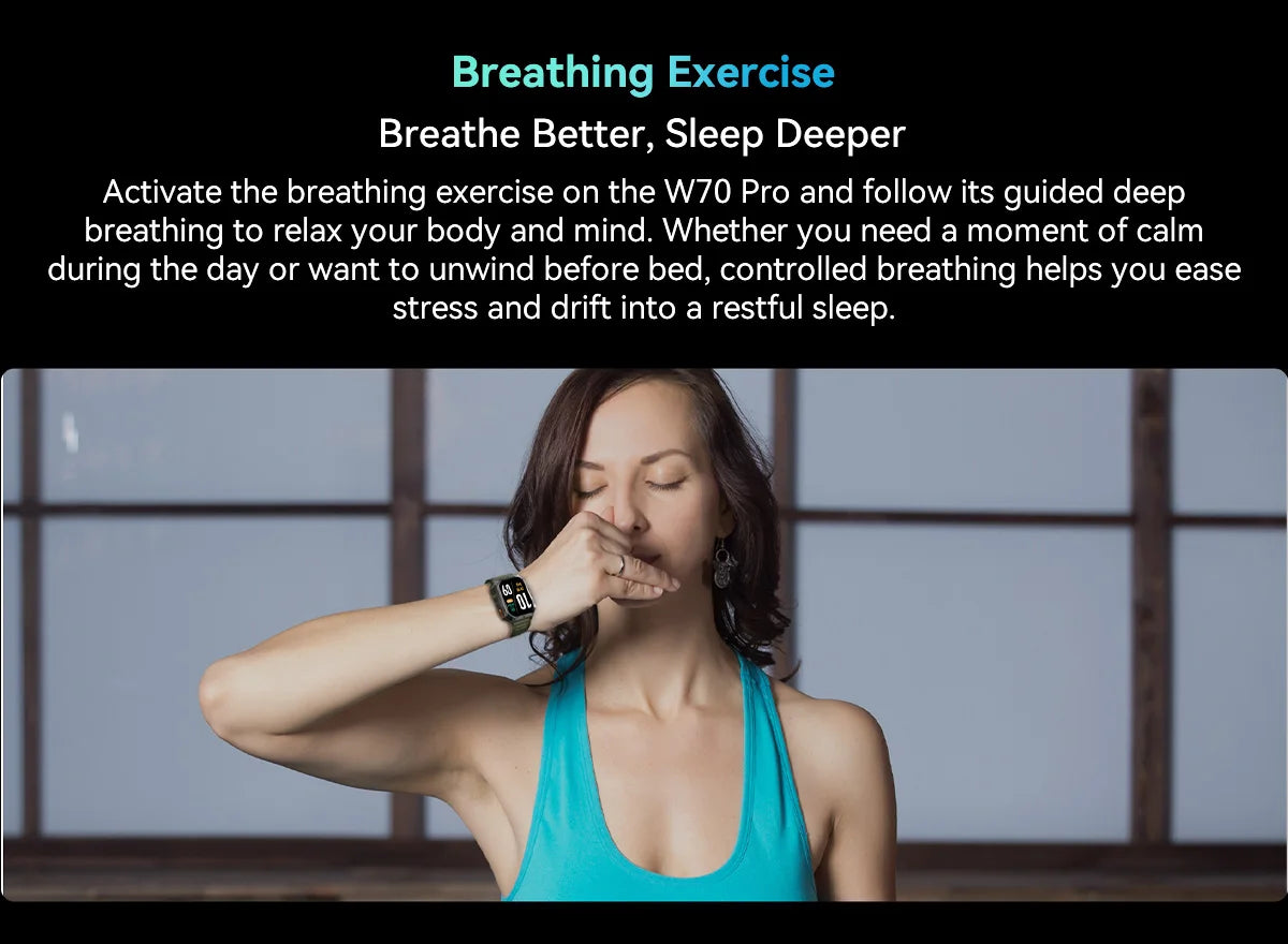 Blackview W70 Pro Sports Fitness Smart Watch 2.01 Screen Bluetooth Talking Watch LED Flashlight Outdoor Smart Watch With Compass