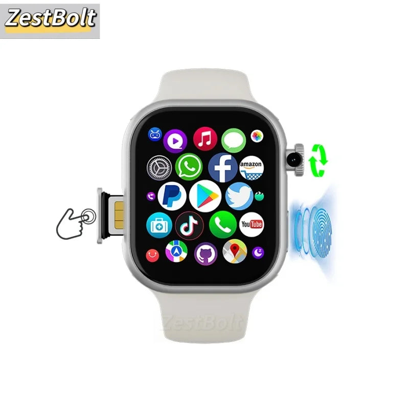 VP19 Pro Android Touch ID 5G Smartwatch 1580Mah Battery Smartwatch With 800W Pull-out Camera Free Download APP WIFI GPS Amoled