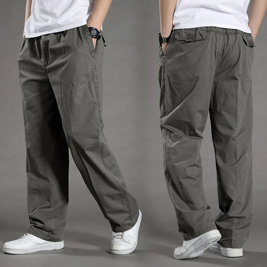 Men's Cargo Pants Summer Spring Cotton Work Wear In Large Size