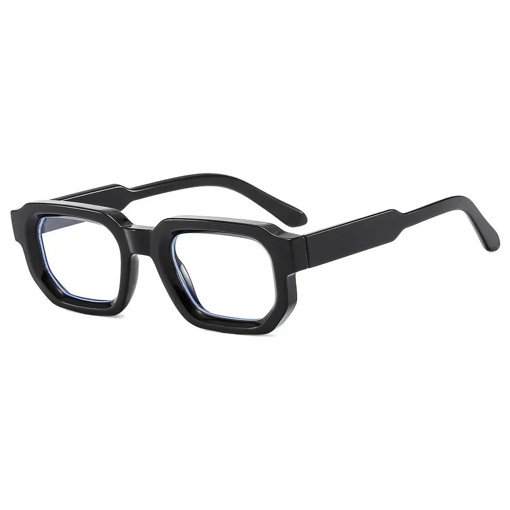 JNPCXI Fashion Blue Square Sunglasses For Women Men Retro Luxury Designer Clear Lens Sun Glasses Shades UV400 Eyeglasses