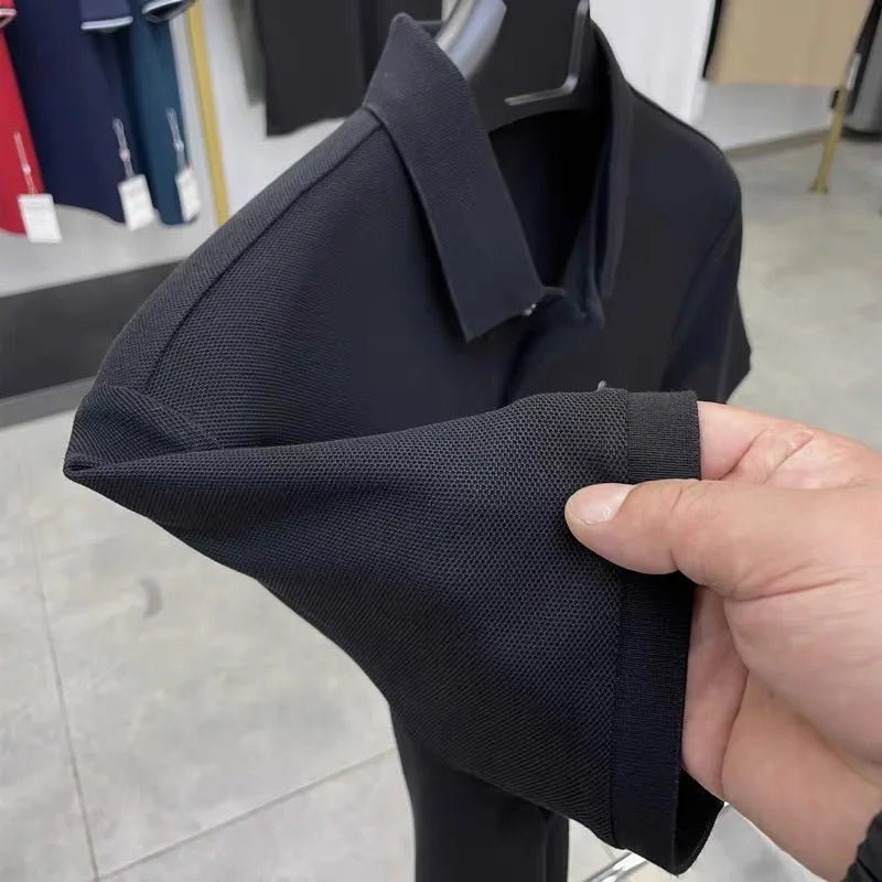 100% pure cotton high-end fashionable short sleeve summer new high-quality men's business casual polo shirt luxury brand T-shirt