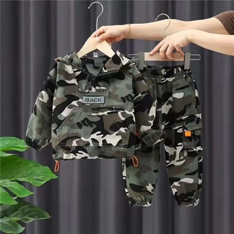 New Spring Autumn Baby Clothes Suit Boys Outfit Sets Koean Baby Boys Coat + Pants SetsChildren's Set 2 To 6 years Kids Outfits