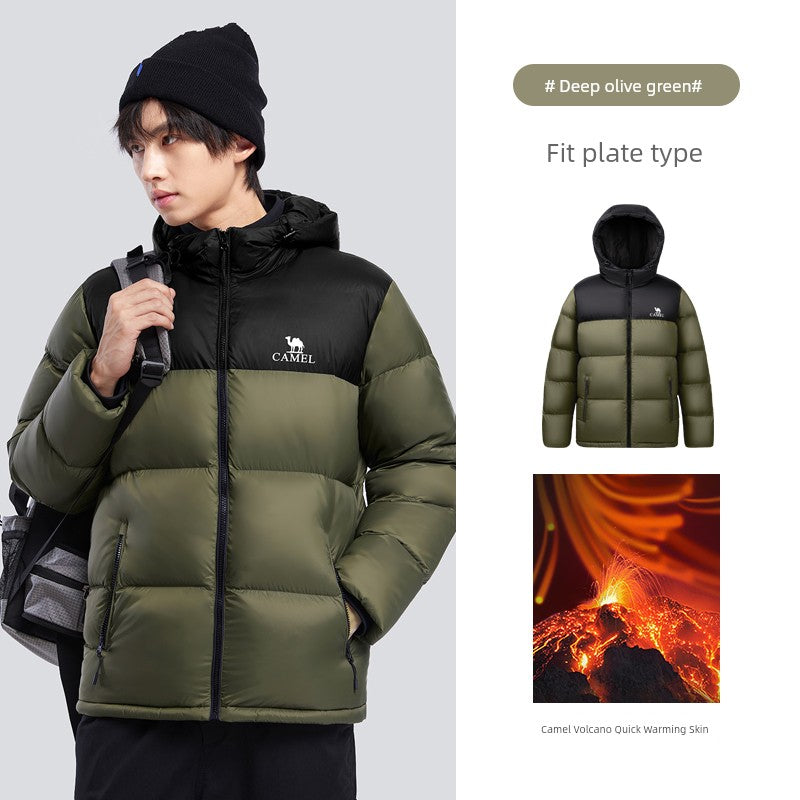 down Jacket Men's Winter Couple Short Velvet Thickened Warm Quilted Jacket