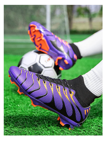 Soccer Cleats Men Sneakers Soccer Shoes Breathable Adult Kids TF/FG Football Boots