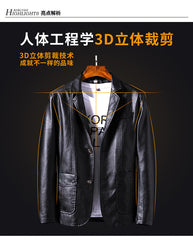 Leather Jacket Men's Slim Suit Leather Jacket Men's Spring And Autumn Biker