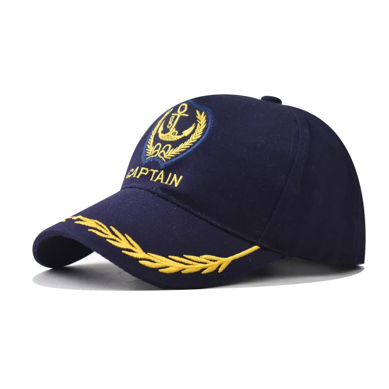 Men Women Baseball Caps Nautical Marine Sailor Navy Captain Hats Adjustable Cotton Hat for Party Performance Costume Cosplay Y2K