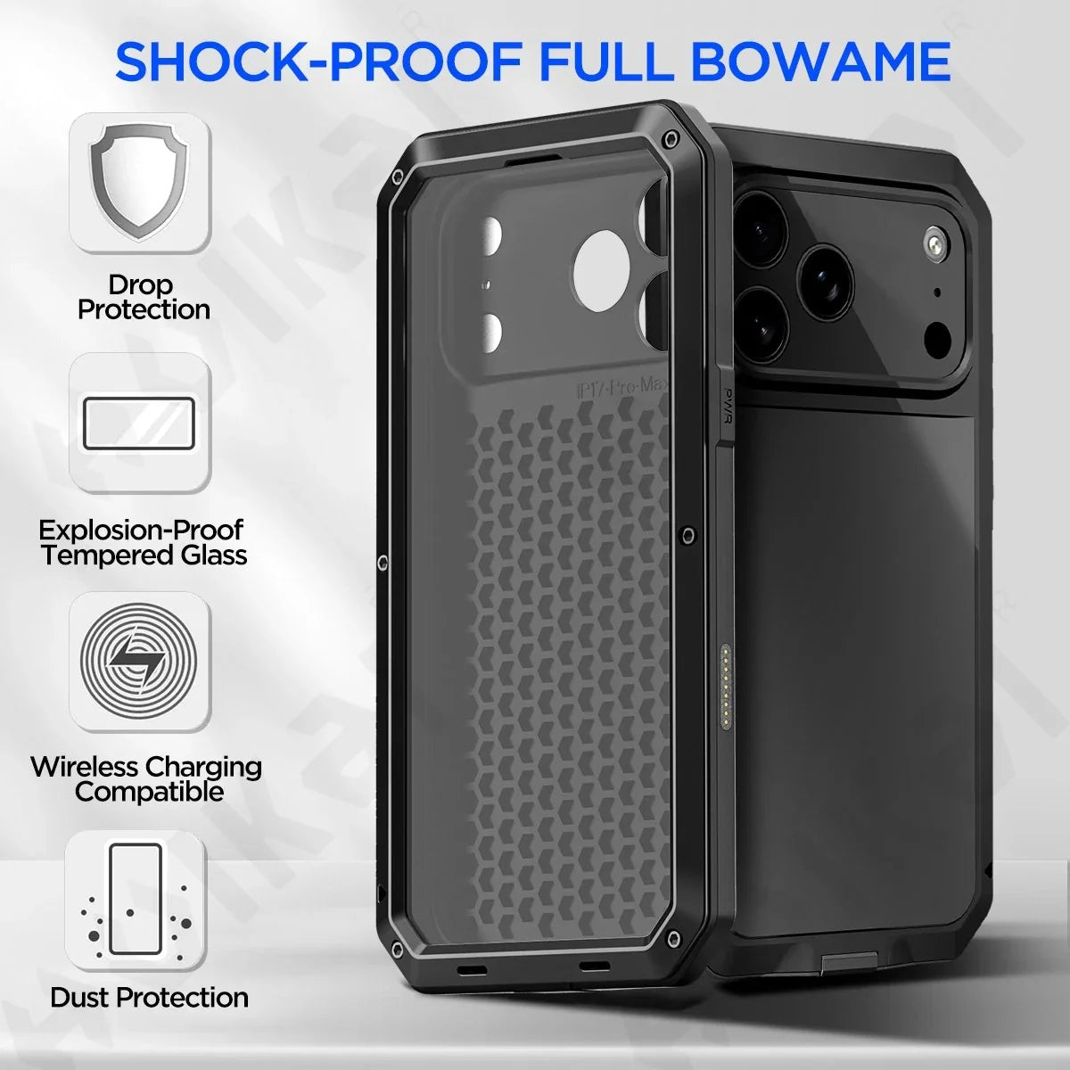 Case For iPhone 17 16 15 14 13 12 11 Pro Max XS XR 8 Plus SE Metal Heavy Duty 360 Full Body Shockproof Armour Protective Cover